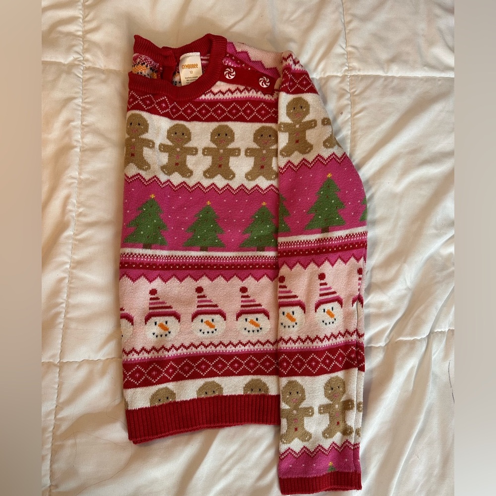 Gymboree Festive Red and Pink Kids Sweater